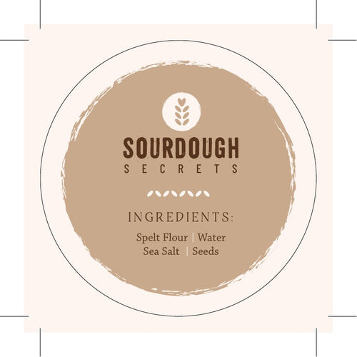 Sourdough Secrets ingredients label